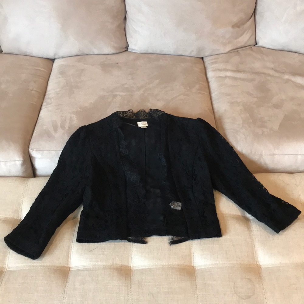 LC Lauren Conrad 3/4 Cropped Lace Blazer Size 2